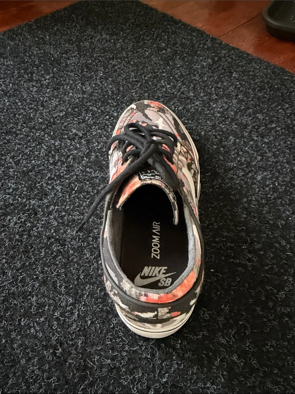 Nike Stefan Janoski Digi Floral Canvas Sneakers - Black & Orange